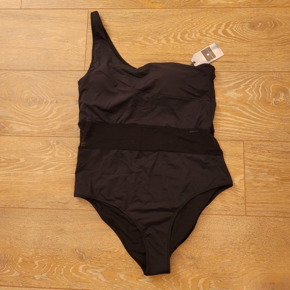 124. Everyday Sunday one piece swimsuit. Black. Size 12. NWT